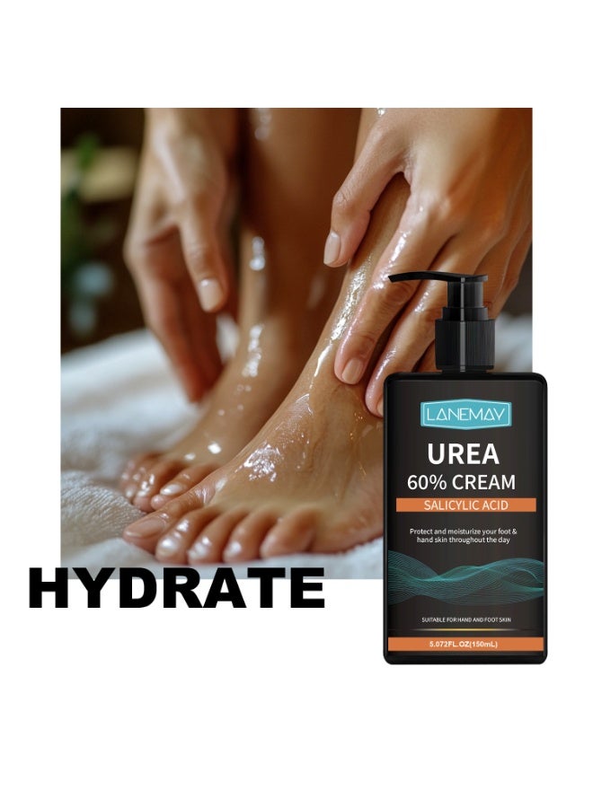 LANEMAY 60% Urea Cream with Salicylic Acid – Intensive Moisturizing for Extremely Dry, Rough, Cracked Skin on Hands & Feet, Non-Greasy, Fast-Absorbing Formula - Image 5